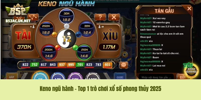 Keno ngũ hành – Top 1 trò chơi xổ số phong thủy 2025