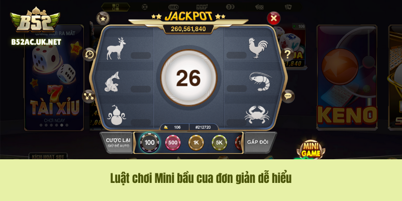 Luật chơi Mini bầu cua đơn giản dễ hiểu