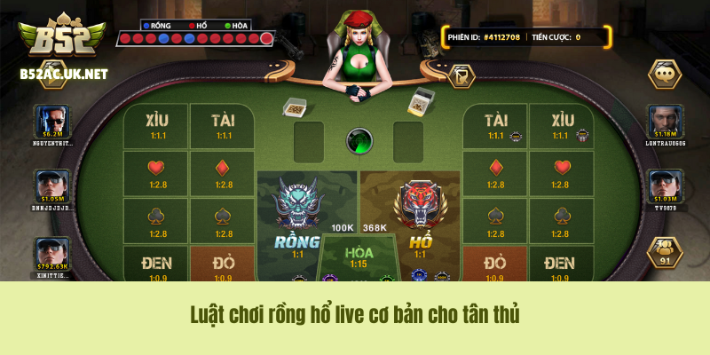 Luật chơi rồng hổ live cơ bản cho tân thủ