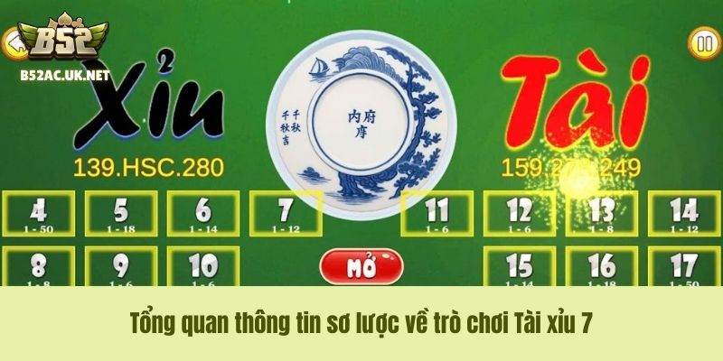Tổng quan thông tin sơ lược về trò chơi Tài xỉu 7